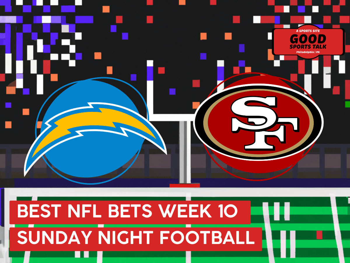 Best NFL Bets week 10 Sunday Night Los Angeles Chargers vs. San Francisco 49ers